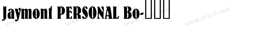 Jaymont PERSONAL Bo字体转换